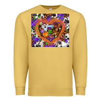 Antique Gold halloween heart Premium Sweatshirt - AdoDesignShop
