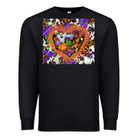 Black halloween heart Premium Sweatshirt - AdoDesignShop
