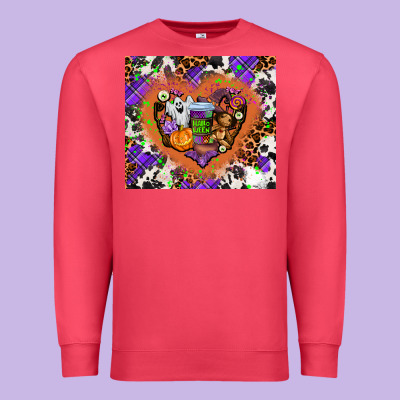 Halloween Heart Premium Sweatshirt Designed By Adodesignshop
