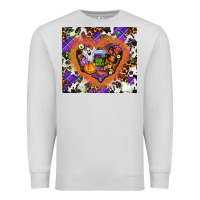 Dove Grey halloween heart Premium Sweatshirt - AdoDesignShop