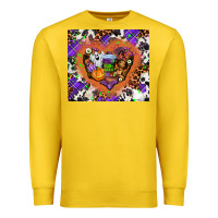 Lemon halloween heart Premium Sweatshirt - AdoDesignShop