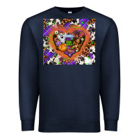 Navy halloween heart Premium Sweatshirt - AdoDesignShop