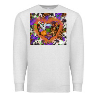 Oatmeal Heather halloween heart Premium Sweatshirt - AdoDesignShop