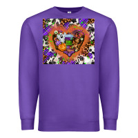 Purple halloween heart Premium Sweatshirt - AdoDesignShop