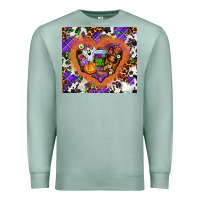 Seafoam halloween heart Premium Sweatshirt - AdoDesignShop
