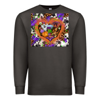 Smoke halloween heart Premium Sweatshirt - AdoDesignShop