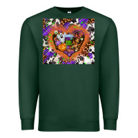 Sports Green halloween heart Premium Sweatshirt - AdoDesignShop