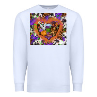 White halloween heart Premium Sweatshirt - AdoDesignShop