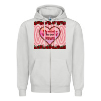Dove Grey my valentine has four paws Zipper Hoodie - RanaPortraitStore