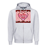 Heather Grey my valentine has four paws Zipper Hoodie - RanaPortraitStore
