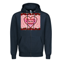 Navy my valentine has four paws Zipper Hoodie - RanaPortraitStore