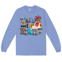 Colony Blue Y'all ain't right crazy Long Sleeve Tee - texasbilliewilder