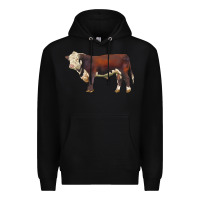 Black hereford bull Premium Hoodie - LillyAllenDesigns