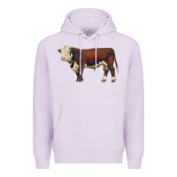 Lilac hereford bull Premium Hoodie - LillyAllenDesigns