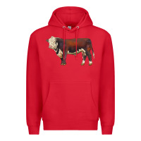 Red hereford bull Premium Hoodie - LillyAllenDesigns