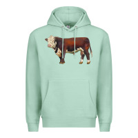 Seafoam hereford bull Premium Hoodie - LillyAllenDesigns