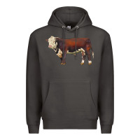 Smoke hereford bull Premium Hoodie - LillyAllenDesigns