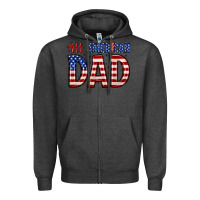 Charcoal Heather all american dad Zipper Hoodie - Zillion Design Studio