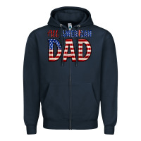 Navy all american dad Zipper Hoodie - Zillion Design Studio