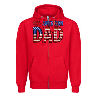 Red all american dad Zipper Hoodie - Zillion Design Studio