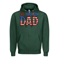 Sports Green all american dad Zipper Hoodie - Zillion Design Studio