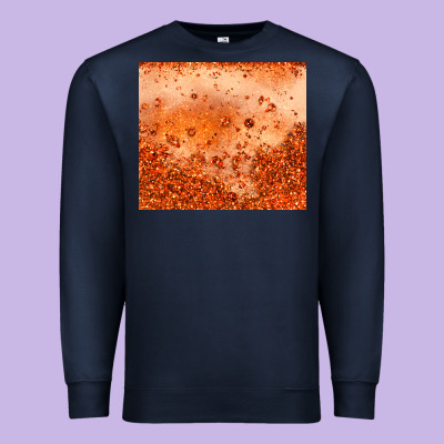 Orange Glitter Tumbler Premium Sweatshirt Designed By Jahusdesignshop