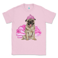 Bubblegum Pink Balerina pug with tutu Classic Tee - RanaPortraitStore