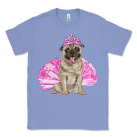 Colony Blue Balerina pug with tutu Classic Tee - RanaPortraitStore