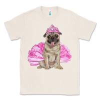 Natural Balerina pug with tutu Classic Tee - RanaPortraitStore