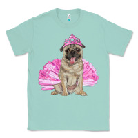 Seafoam Balerina pug with tutu Classic Tee - RanaPortraitStore