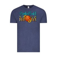 Vintage Denim western leopard camouflage sunflowers glitter mom basketball Vintage Tee - Artiststas
