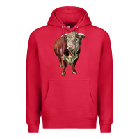 Cardinal hereford bull face Premium Hoodie - LillyAllenDesigns