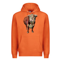 Carrot hereford bull face Premium Hoodie - LillyAllenDesigns