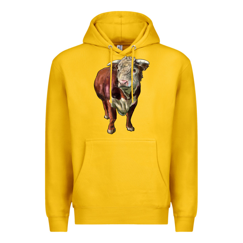 Hereford Bull Face Premium Hoodie by LillyAllenDesigns | Teevron