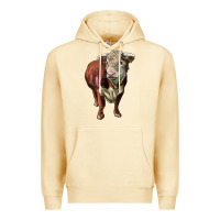 Pina Colada hereford bull face Premium Hoodie - LillyAllenDesigns