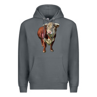 Rock hereford bull face Premium Hoodie - LillyAllenDesigns