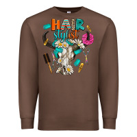 Chestnut bullskull hairstlist Premium Sweatshirt - AdoDesignShop