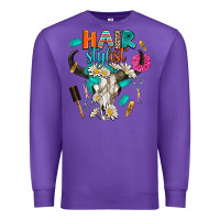 Purple bullskull hairstlist Premium Sweatshirt - AdoDesignShop