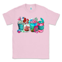Bubblegum Pink mermaid coffee cups Classic Tee - Zillion Design Studio