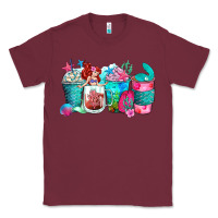Burgundy mermaid coffee cups Classic Tee - Zillion Design Studio