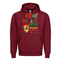 Burgundy 100 days of coffee and chaos Zipper Hoodie - texasbilliewilder