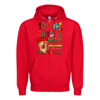 Red 100 days of coffee and chaos Zipper Hoodie - texasbilliewilder