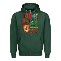 Sports Green 100 days of coffee and chaos Zipper Hoodie - texasbilliewilder