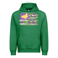 Emerald mardi gras duck call flag Urban Hoodie - MaliasSmallBusiness