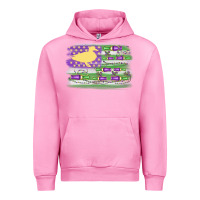 Fuchsia Pink mardi gras duck call flag Urban Hoodie - MaliasSmallBusiness