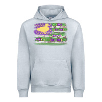 Heather Grey mardi gras duck call flag Urban Hoodie - MaliasSmallBusiness
