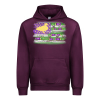 Mauve Wine mardi gras duck call flag Urban Hoodie - MaliasSmallBusiness