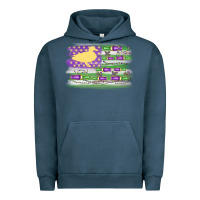 Pigment Midnight Navy mardi gras duck call flag Urban Hoodie - MaliasSmallBusiness