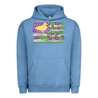 Pigment Pebble Blue mardi gras duck call flag Urban Hoodie - MaliasSmallBusiness