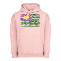 Pigment Salmon mardi gras duck call flag Urban Hoodie - MaliasSmallBusiness